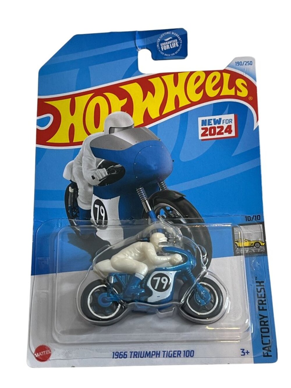 Hot Wheels 1966 Triumph Tiger 100 Factory Fresh 2024 190/250 Diecast Motorcycle